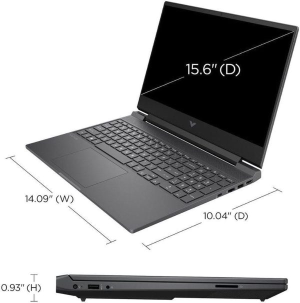 ⁦HP لابتوب العاب فيكتس 15.6 انش FHD 15.6 انش، معالج AMD رايزن 5 7535HS، راديون RX 6550M (يتفوق على نفيديا جيفورس RTX 3050)، 8GB RAM 512GB SSD، كيبورد باضاءة خلفية، ويندوز 11 برو، فضي ميكا⁩ - الصورة ⁦5⁩