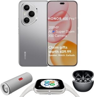 Honor 400 Pro DUAL-SIM 512GB ROM + 12GB RAM (GSM Only | No CDMA) Factory Unlocked 5G Smartphone (Lunar Grey) - International Version