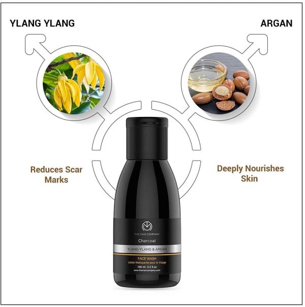 ⁦The Man Company Charcoal Face Care Kit with Peel Off Mask, Face Wash & Face Scrub | Nourishes Skin, Tan Removal, Glowing Skin - Gift Set of 3⁩ - الصورة ⁦7⁩