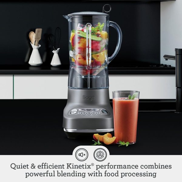 ⁦Sage - The Fresh & Furious Blender –1.5L BPA-Free Tritan Jug, Smoothie and Ice Crush Presets, 5 Speeds, LCD Display, Auto Clean – Stainless Steel- KSA Version, 2 Year Manufacturer Warranty⁩ - الصورة ⁦2⁩