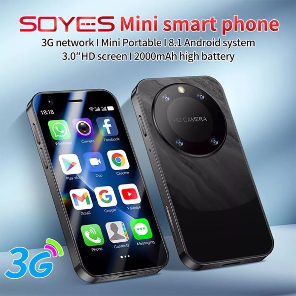 ⁦SOYES F8 Pro Max Mini Mobile Phone Android 8.1, 1GB 16GB, 2000mAh Battery, Face ID, 3.0" Screen⁩ - الصورة ⁦3⁩