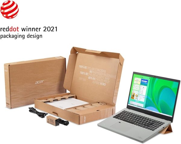 ⁦كمبيوتر شخصي اخضر ايسر اسباير فيرو AV15-51-75QQ | شاشة 15.6 انش FHD IPS | انتل كور i7-1195G7 جيل 11 | انتل ايريس Xe جرافيكس | 16GB DDR4 | هارد SSD 512GB | شبكة Wi-Fi 6 | مواد PCR | ويندوز 11 هوم⁩ - الصورة ⁦12⁩