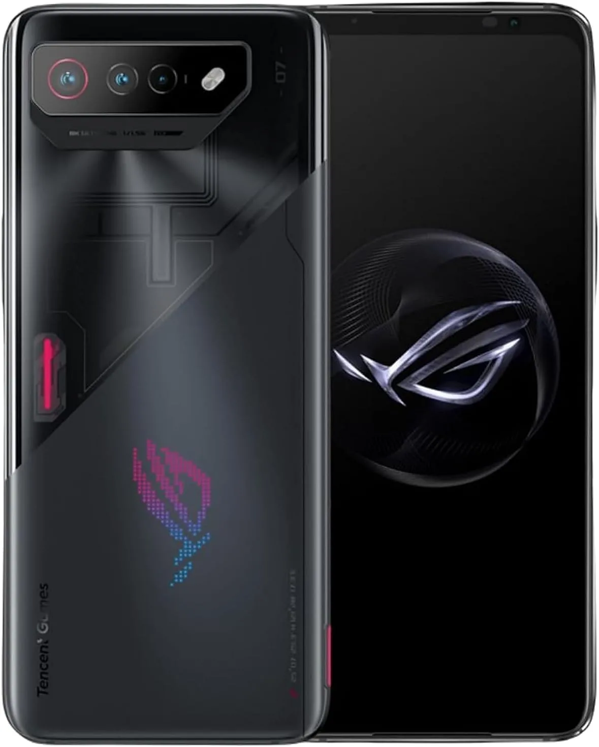 اسس هاتف روج 7 5G ثنائي 256 جيجابايت وذاكرة رام 8 غير مغلق من المصنع GSM فقط | بدون CDMA - متوافق مع فيريزون/سبرينت اصدار تينسنت - اسود بشريحتين