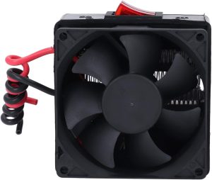 Electric Fan Heater, 12V 300W Car Fan Air Heater, Windshield Defroster and Dehumidifies, with Quiet Fan, Adjustable Temperature Controls