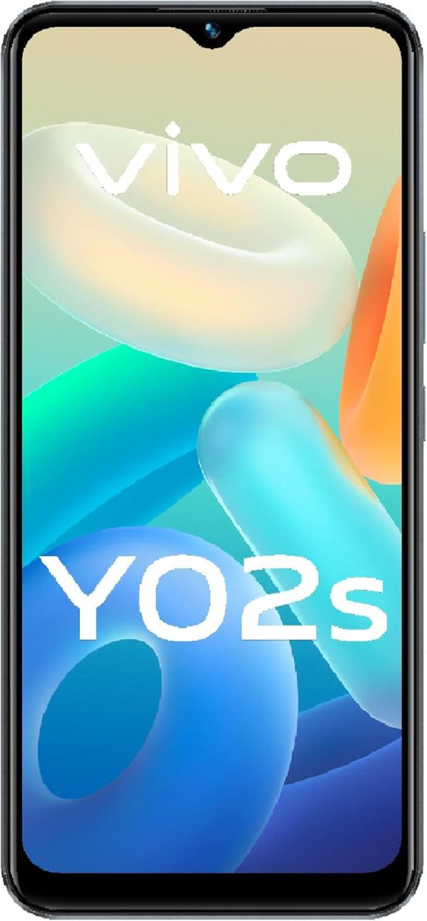 ⁦هاتف ثنائي شرائح الاتصال من فيفو موديل Y02s 4G (لون بلاك فلوريت، ذاكرة RAM 3GB، 32GB) كاميرا خلفية 8MP | بطارية 5000 ميلي امبير في الساعة | متعدد تربو 5.5 | خاصية الاستيقاظ | ضوء شاشة اورا، أسود⁩ - الصورة ⁦4⁩