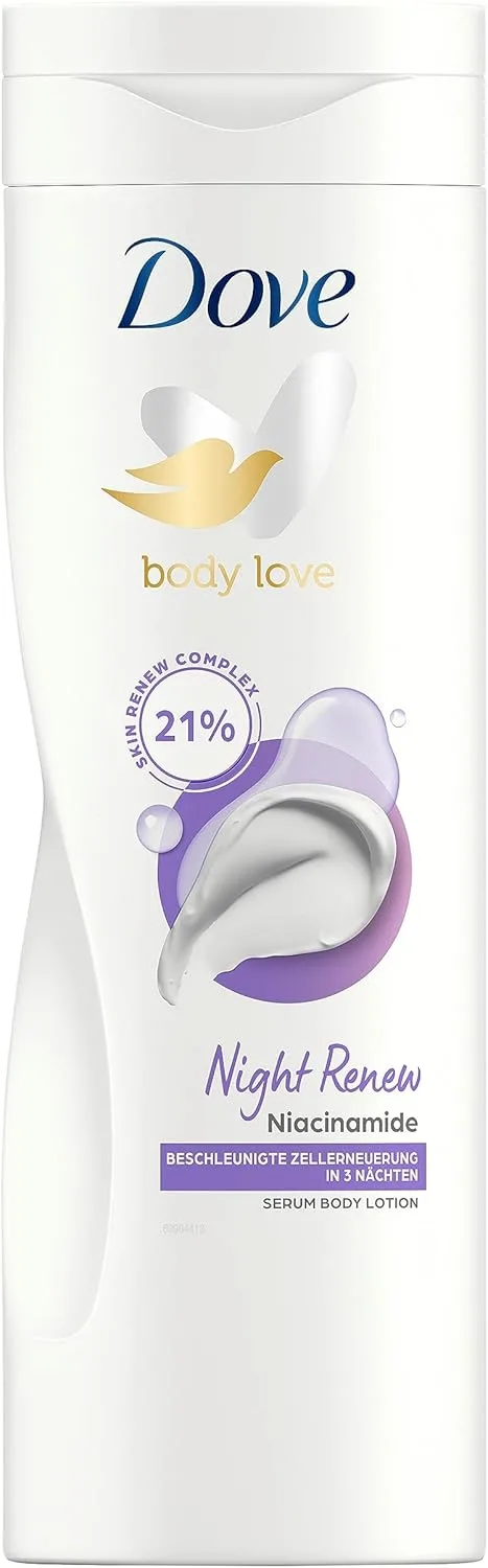 Dove Body Love Serum Body Lotion Night Renew Skin and Body Care with 21% Skin Renew Complex 400 ml