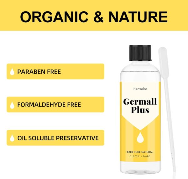 ⁦Hznxolrc 5.8 oz Liquid Germall Plus Preservative - Clear Liquid - Excellent Broad Spectrum Natural Preservative⁩ - الصورة ⁦2⁩
