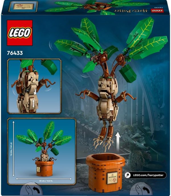 ⁦LEGO Harry Potter Mandrake Plant Toy Figure and Pot, Magical Set, Wizarding World Gift Idea for Girls, Boys and Fans, Imaginative Kids, Bedroom Decoration or Desk Accessory 76433⁩ - الصورة ⁦10⁩