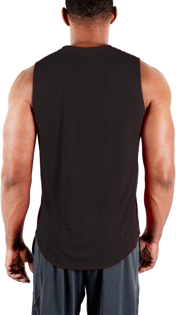 ⁦DEVOPS 3 Pack Men's Muscle Shirts Sleeveless Dri Fit Gym Workout Tank Top⁩ - الصورة ⁦7⁩
