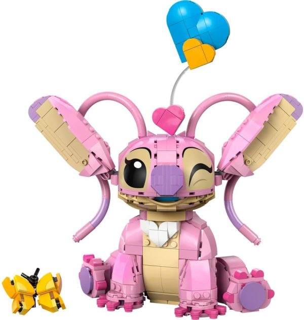 ⁦LEGO | Disney Classic Angel - Lilo & Stitch Building Toy - Brick Built Display Figure with 3 Heart Balloons & a Butterfly - Gift for 9+ Year Old Girls, Boys and Adult TV Show Fans - 43257⁩ - الصورة ⁦8⁩