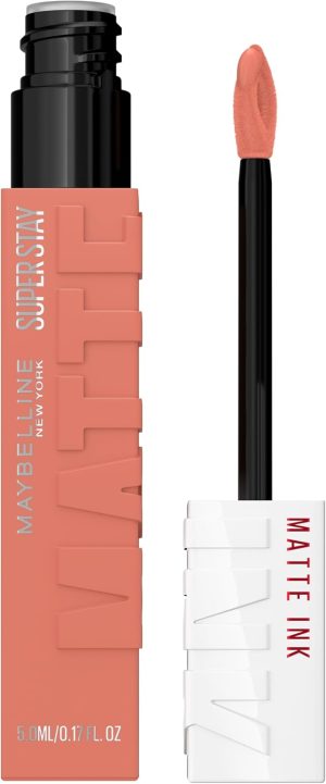 Maybelline New York Super Stay Matte Ink Liquid Lipstick, Long Lasting High Impact Color, Up to 16H Wear, Loyalist, Light Pink Beige, 0.17 fl.oz