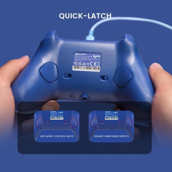⁦GameSir G7 SE Wired Controller for Xbox Series X|S, Xbox One & Windows 10/11, Plug and Play Gaming Gamepad with Hall Effect Joysticks/Hall Trigger, 3.5 mm Audio Jack （blue）⁩ - الصورة ⁦5⁩