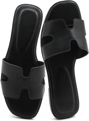 Cheernew Women's Flat Sandals.Flat Sandals with Unique Design, PU Leather Handcrafted Slippers,Versatile for Vacation, Home, Casual Wear, Gift