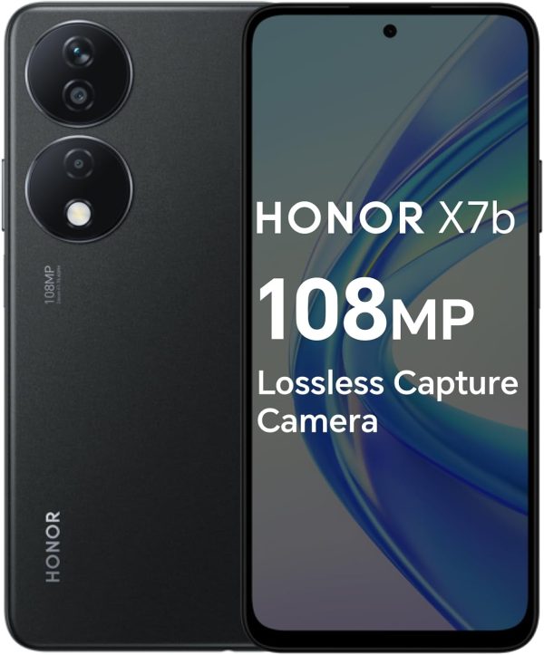 Honor X7b DUAL SIM 128GB ROM + 6GB RAM (GSM ONLY | NO CDMA) Factory Unlocked 4G/LTE Smartphone (Midnight Black) - International Version