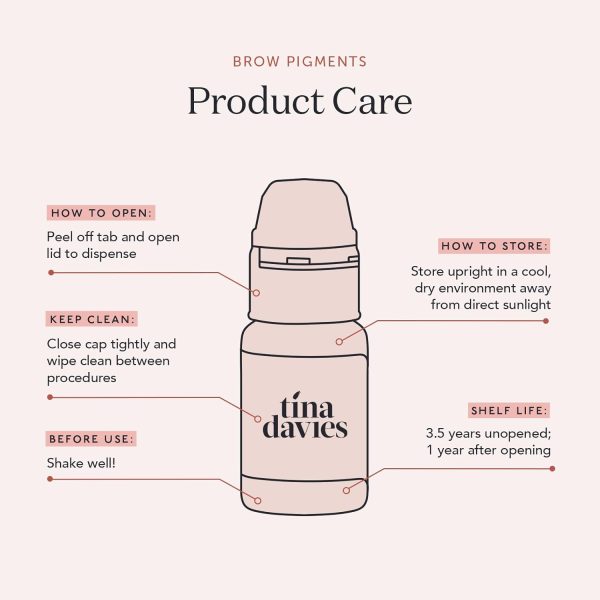 ⁦Tina Davies Toffee Brow Luxe Pigment, Permanent Eyebrow Makeup - Colours Heal True to Tone, 1/2 oz Bottle⁩ - الصورة ⁦6⁩