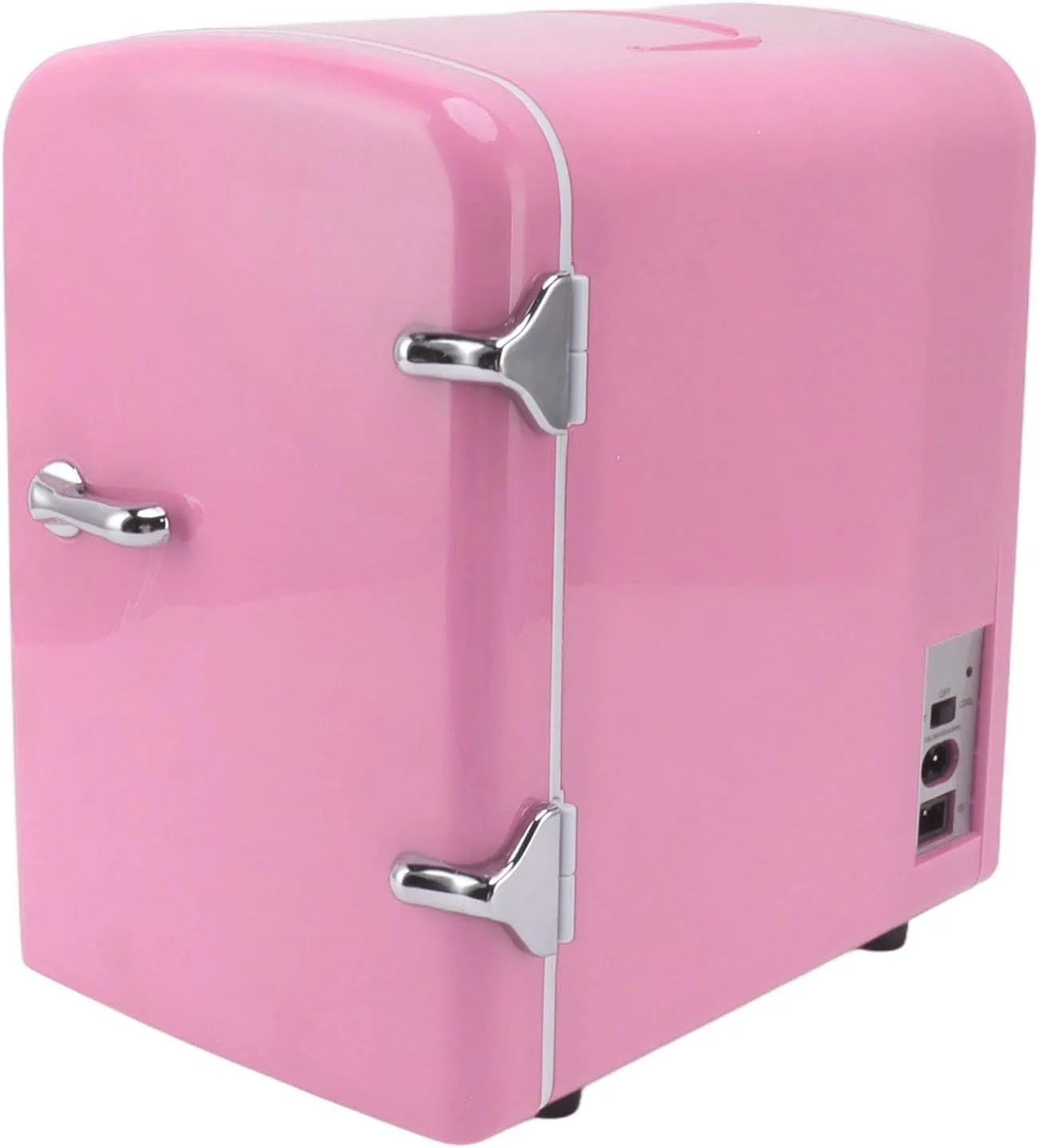 BROLEO Mini Beauty Fridge, Cosmetic Makeup Mini Fridge AC100-240V DC12V ABS Plastic Cooling Warming 4L 36W for Office (UK Plug)