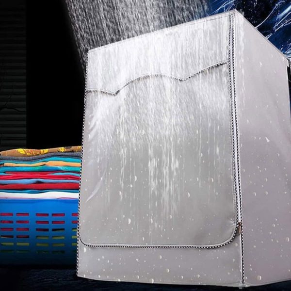 ⁦YTOOK Washing Machine Cover, Washer Dryer Dustproof Waterproof Protection Case Cover Sunscreen with Zipper for Front Load Washer Protection⁩ - الصورة ⁦5⁩