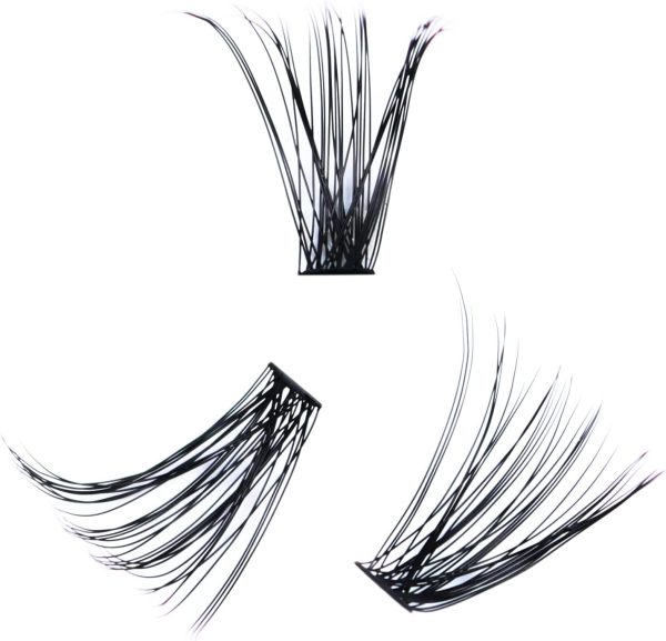 ⁦LAUBESS Cluster Lashes 240pcs 40D DIY Eyelash Extension D Curl Long Individual Lashes Mixed Tray Faux Mink Lash Clusters Extensions 0.07 0.10 Black (40D-0.07D-9-16mm)⁩ - الصورة ⁦7⁩