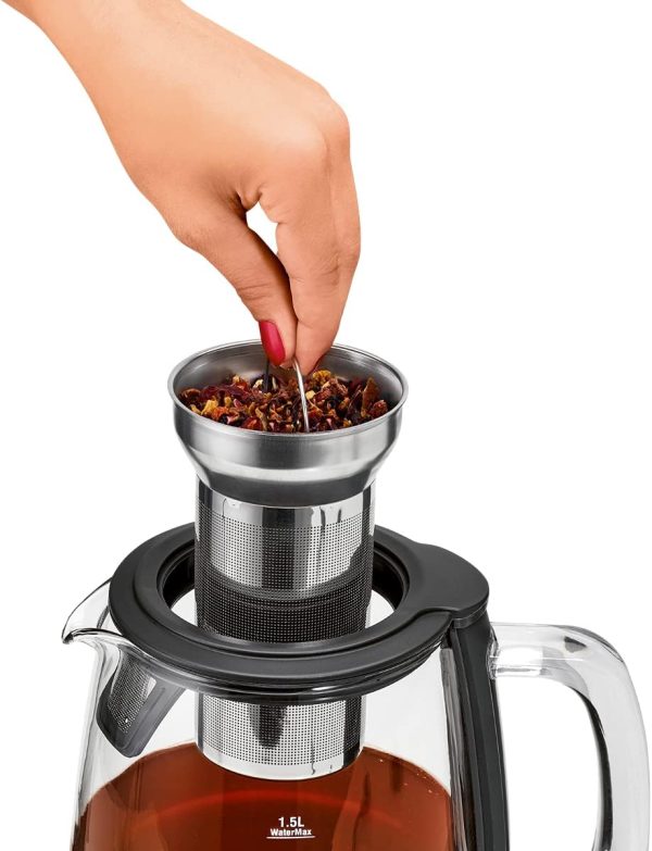 ⁦Profi Cook PC-WKS 1167G 1.5L 2200W WiFi Tea Maker Kettle, Stainless Steel, Berry⁩ - الصورة ⁦2⁩