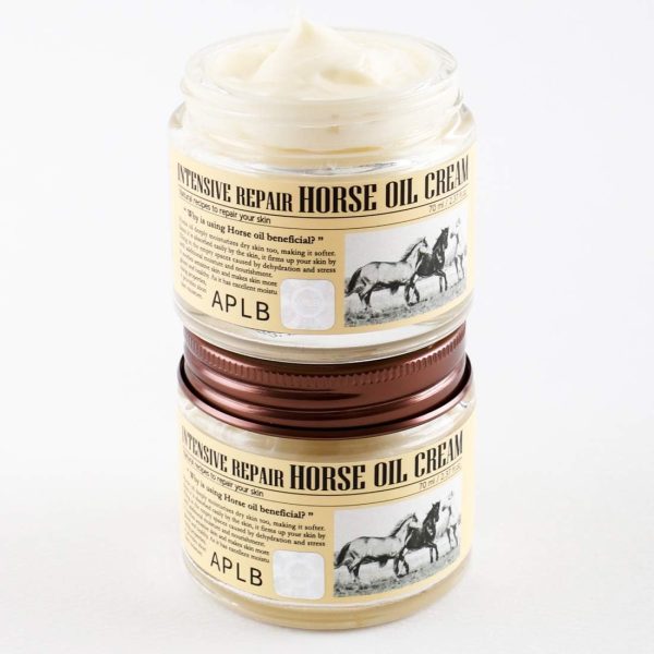 ⁦APLB Intensive Repair Horse Oil Cream Moisturizer 70ml / Korean Skin Care, Natural Jeju Horse Oil, Centella Asiatica Extract, Retain Moisture & Improve Elasticity⁩ - الصورة ⁦3⁩