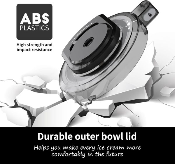 ⁦Dxiocli Outer Bowl Lid Replacement for Ninja Creami NC301 NC300 NC299AMZ Series | BPA-Free Polycarbonate | Dishwasher-Safe Watertight Design (Lid Only)⁩ - الصورة ⁦3⁩