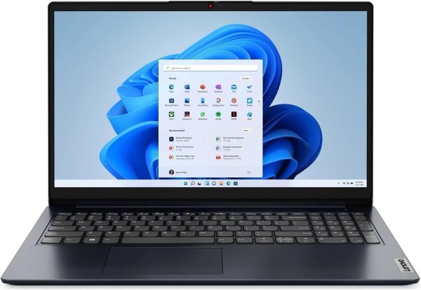 لينوفو لابتوب ايديا باد 1 بشاشة FHD مقاس 15.6 انش ومعالج AMD R3 7320U وذاكرة RAM 8GB وSSD 256GB، لون ازرق، ويندوز 11، 82VG00BJUS