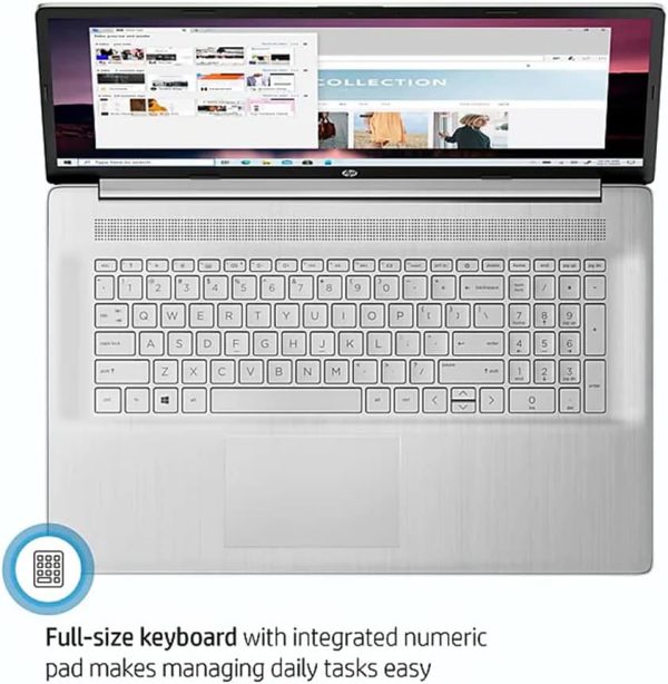 ⁦HP لابتوب 17 انش ويندوز 11| AMD رايزن 5 5500U بيت i7-1165G7| تيار متردد لاسلكي| USB C| عمر بطارية طويل| حافة عريضة ضيقة|كيبورد رقمي|كاميرا ويب|كيبل HDMI (32GB DDR4 RAM| 1TB PCIe SSD)⁩ - الصورة ⁦4⁩