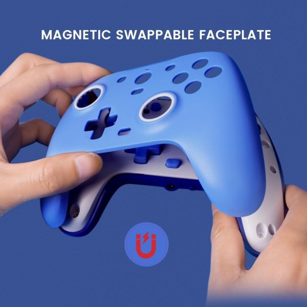 ⁦GameSir G7 SE Wired Controller for Xbox Series X|S, Xbox One & Windows 10/11, Plug and Play Gaming Gamepad with Hall Effect Joysticks/Hall Trigger, 3.5 mm Audio Jack （blue）⁩ - الصورة ⁦6⁩