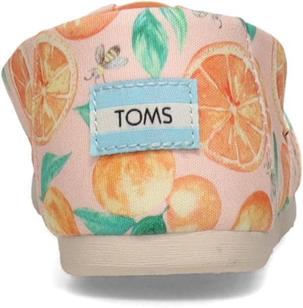 ⁦TOMS Alpargata قماش قطني معاد تدويره حريمي بدون كعب مسطح, أسود, 0⁩ - الصورة ⁦5⁩