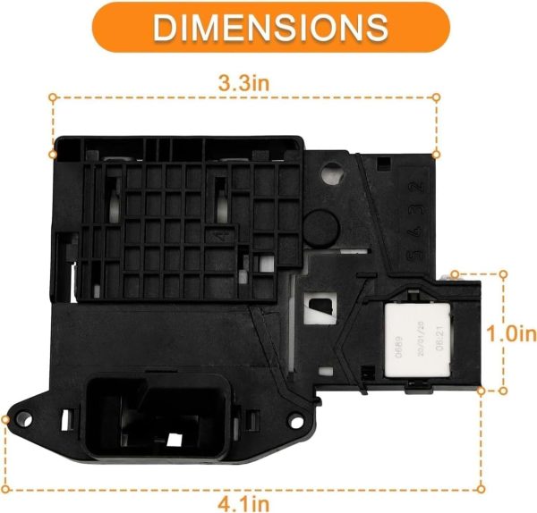 ⁦قفل باب غسالة يناسب LG، سهل التركيب، خطاف قفل باب الغسالة لغسالة LG، MFG63099101⁩ - الصورة ⁦3⁩