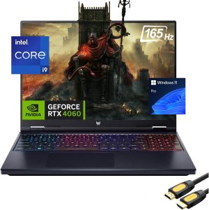 acer Predator Helios Neo 16 Gaming Laptop, 16" WUXGA 165Hz IPS Display, Core i9-14900HX, GeForce RTX 4060, 16GB DDR5, 1TB PCle 4.0, WiFi 6E, TB 4, 4-Zone RGB KB, RJ45, SPS HDMI Cable, Win 11 Pro