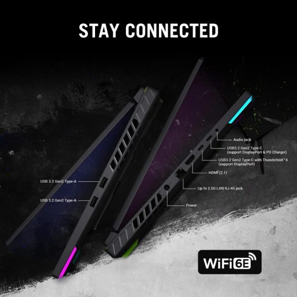 ⁦لابتوب اسوس روج ستريكس G16 G614JV-I7161G انتل كور I7-13650HX وRAM 16 جيجا|SSD 1 تيرا WUXGA بوصة 165 هرتز RTX4060 8 جيجا|TGP 140 واط|ويندوز 11|لوحة مفاتيح إنجليزي عربي اضاءة خلفية RGB بـ4 مناطق⁩ - الصورة ⁦5⁩