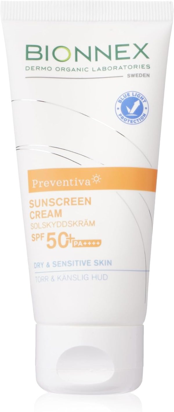 كريم واقي من الشمس بريفينتيفا للبشرة الجافة والحساسة 50 مل، بعامل وقاية من أشعة الشمس SPF50+