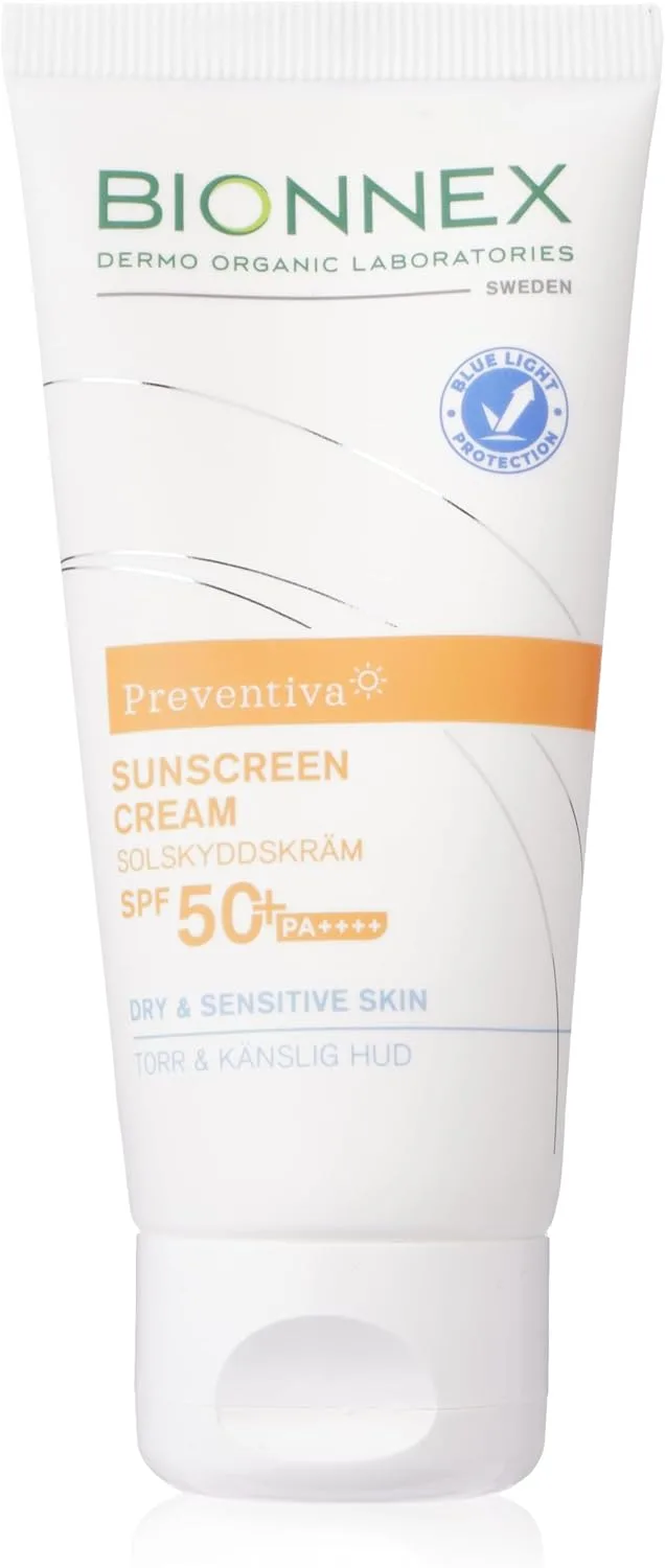 كريم واقي من الشمس بريفينتيفا للبشرة الجافة والحساسة 50 مل، بعامل وقاية من أشعة الشمس SPF50+