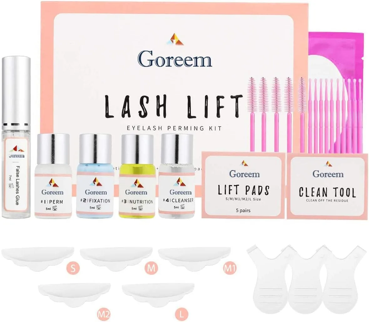 Goreem Eyelash Lift Kit, Eyelash Perm Kit Ciliary Extender For Professional Semi-Permanent Curly Perm Wave For Salon