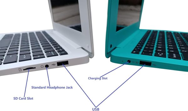 ⁦Laptop Computer Mini 10 Inch Quad Core Powered by Android 12 Netbook 64GB Small Computer with WiFi Webcam Bluetooth,Charger Mouse Included,Suitable for Children and Students, 4 Color Options (Pink)⁩ - الصورة ⁦6⁩