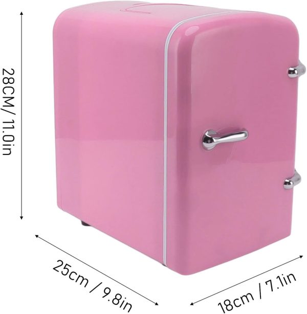 ⁦BROLEO Mini Beauty Fridge, Cosmetic Makeup Mini Fridge AC100-240V DC12V ABS Plastic Cooling Warming 4L 36W for Office (UK Plug)⁩ - الصورة ⁦7⁩