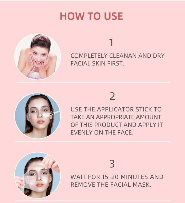 ⁦KASTWAVE Collagen Night Wrapping Mask for Face, Hydrolyzed Collagen Peel Off Facial Mask, Smooth & Tight Skin, Reduce Fine Lines & Dullness, Sensitive Skin Care for All Skin, Korean Skin Care, 2 Pcs⁩ - الصورة ⁦7⁩