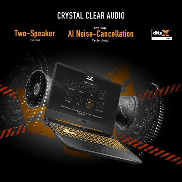 ⁦اسس لابتوب العاب تي يو اف A15 (2024) بشاشة 15.6 انش FHD 144Hz وانفيديا® جيفورس RTX™ 3050 وAMD رايزن 5 7535HS و8GB DDR5 و512GB PCIe® الجيل الرابع NVME SSD وواي فاي 6 وويندوز 11 FA506NC-ES51⁩ - الصورة ⁦4⁩