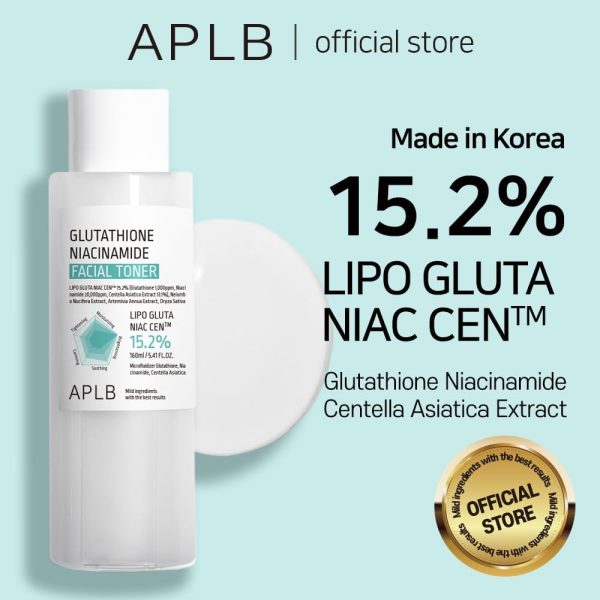 ⁦APLB Glutathione Niacinamide Facial Toner | LIPO GLUTA NIAC CEN™ 15.2% 5.41 FL.OZ/Korean Skincare, Replenishing moisture, Revitalize for gentle and improve skin texture through Niacinamide⁩ - الصورة ⁦2⁩
