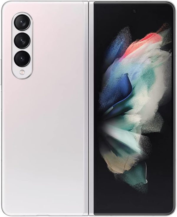 سامسونج جوال جالكسي زد فولد 3 5G شريحة اتصال واحدة 256GB روم + ذاكرة RAM 12GB (GSM فقط | بدون CDMA) هاتف ذكي 5G غير مقفل من المصنع (فضي فانتوم) - اصدار عالمي