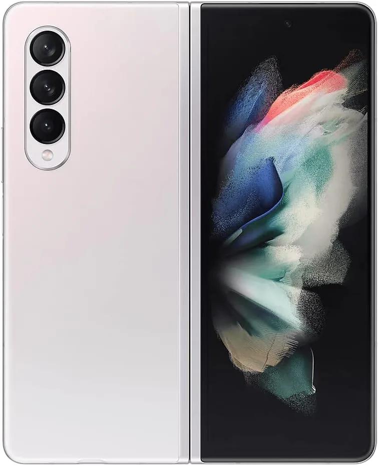 سامسونج جوال جالكسي زد فولد 3 5G شريحة اتصال واحدة 256GB روم + ذاكرة RAM 12GB (GSM فقط | بدون CDMA) هاتف ذكي 5G غير مقفل من المصنع (فضي فانتوم) - اصدار عالمي