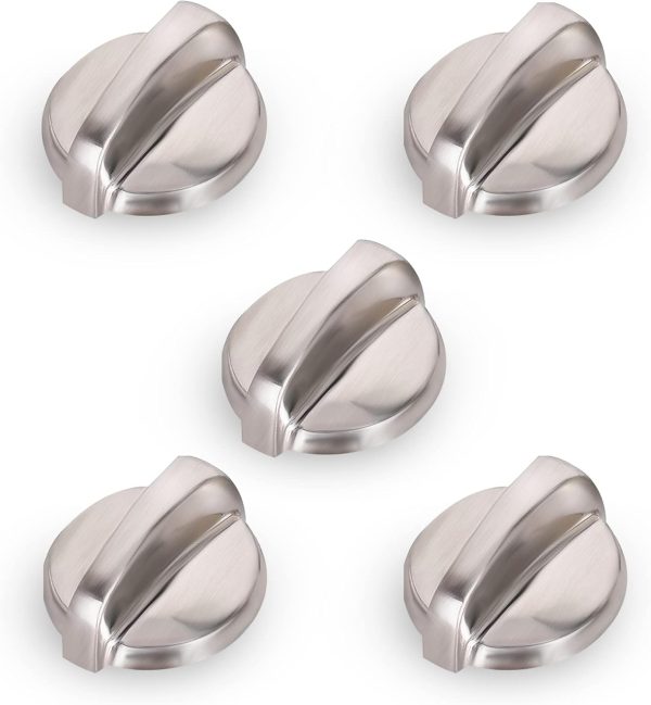 5 Pack GE Appliance Burner Control Knobs WB03T10284 191d5100 Replacement for Electric Range/Stove/Oven - Infinite Switch Knob Replaces 1373043 AP4346312 AH2321076 EAP2321076 PS2321076