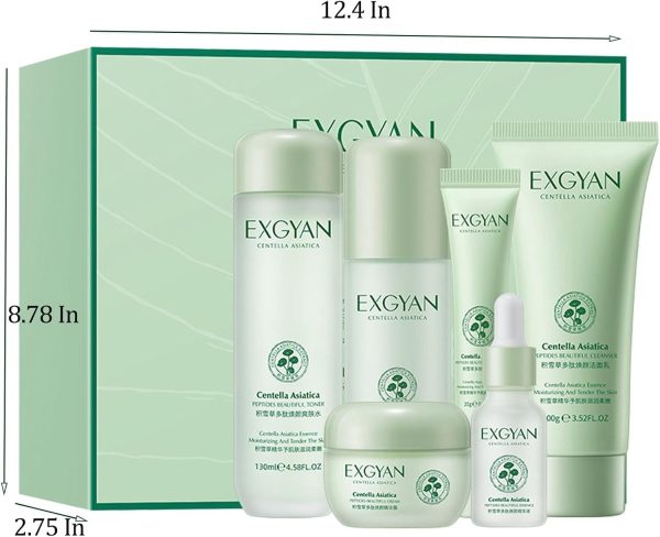 ⁦KASTWAVE Teen Skin Care Kit, Centellá 6-In-1 Skincare Gift Set, Facial kit, Cleaning and Oil Control, Soothing, Boosting Collagen & Hydrating For Women, Birthday Gifts Set For Teen Girls⁩ - الصورة ⁦8⁩