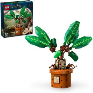 LEGO Harry Potter Mandrake Plant Toy Figure and Pot, Magical Set, Wizarding World Gift Idea for Girls, Boys and Fans, Imaginative Kids, Bedroom Decoration or Desk Accessory 76433