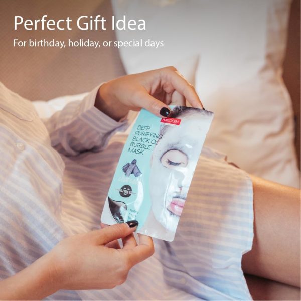 ⁦Purederm Deep Purifying Black O2 Bubble Mask Charcool⁩ - الصورة ⁦5⁩