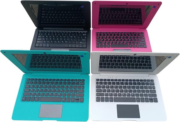 ⁦Laptop Computer Mini 10 Inch Quad Core Powered by Android 12 Netbook 64GB Small Computer with WiFi Webcam Bluetooth,Charger Mouse Included,Suitable for Children and Students, 4 Color Options (Pink)⁩ - الصورة ⁦3⁩