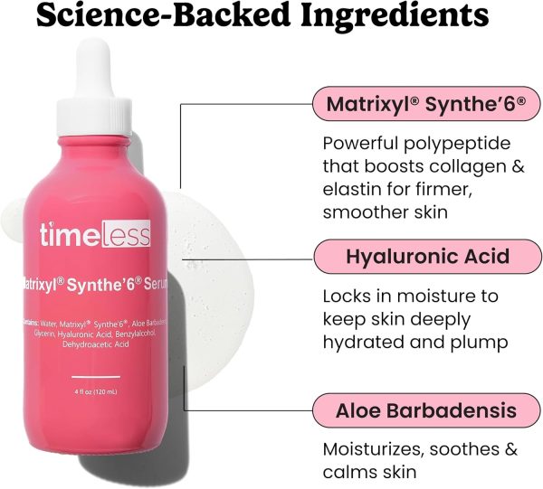 ⁦Timeless Skin Care Matrixyl Synthe'6 Serum 4 Oz Refill⁩ - الصورة ⁦2⁩
