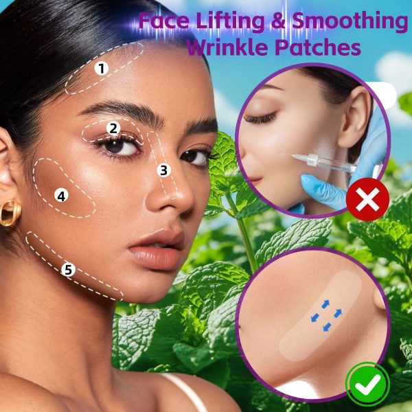 ⁦200 Pcs Face Lift Tape, Facelift Tape for Face Invisible, Creates v-Shaped Face, Makeup Face Lift Tools for Lifting Eyes Neck Double Chin⁩ - الصورة ⁦3⁩