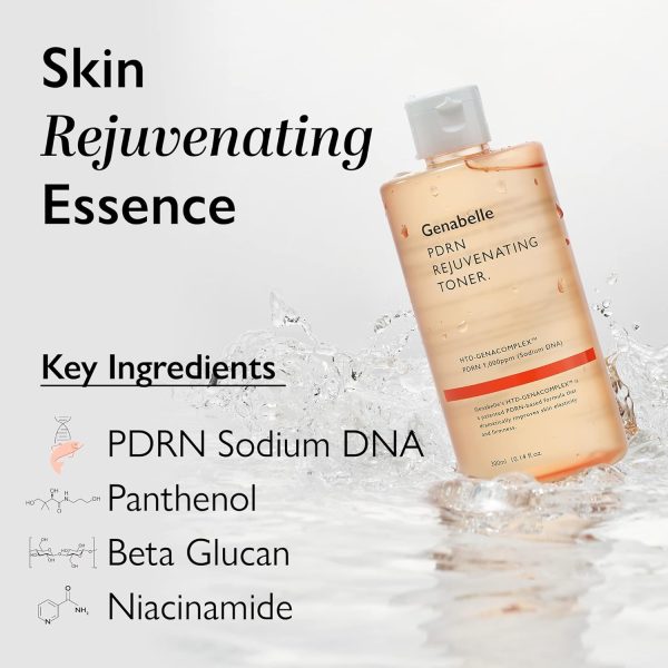 ⁦PDRN Rejuvenating Toner - Deep Hydration & Skin Barrier Support with PDRN, Panthenol, Hyaluronic Acid - Soft & Glowing Skin - 10.14 fl.oz/300ml⁩ - الصورة ⁦5⁩
